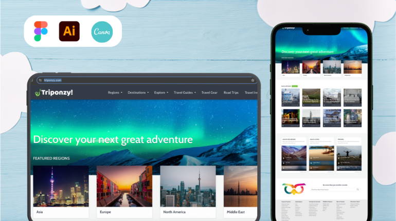 Triponzy Website UX/UI design